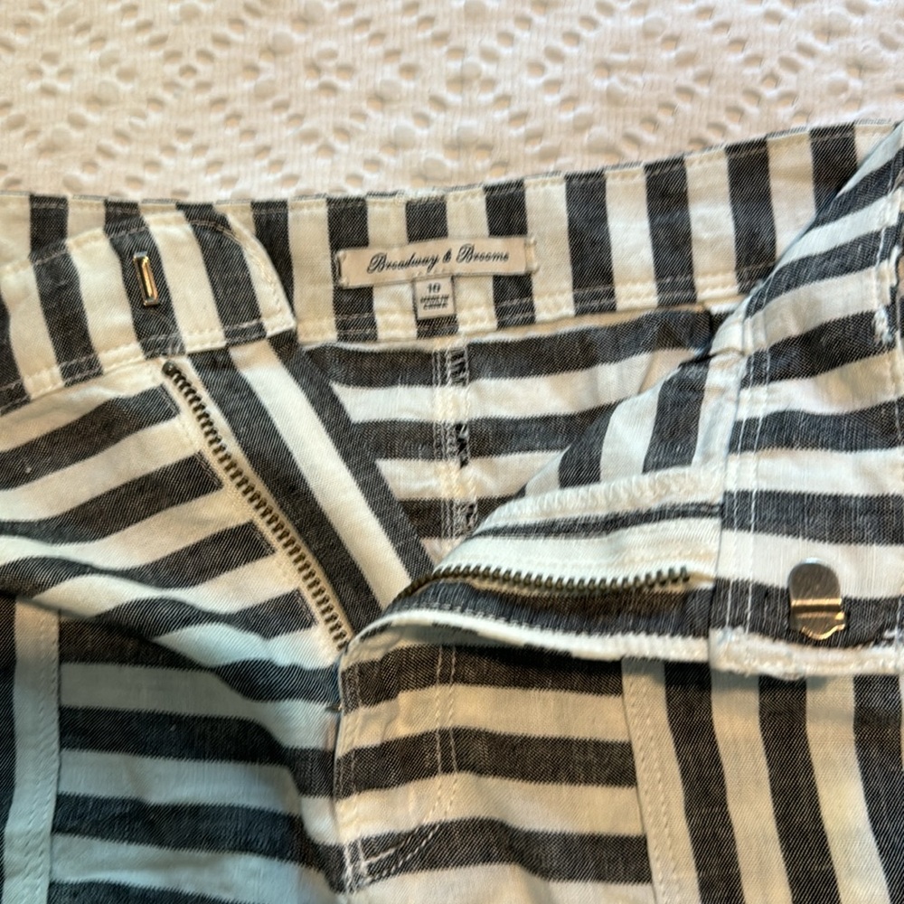 Anthropologie Stripped Linen Skirt - Picture 5 of 5